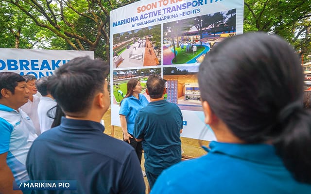 Marikina Mayor Maan Teodoro showcases the different facilities that will be available at the Marikina Active Transport Park upon completion